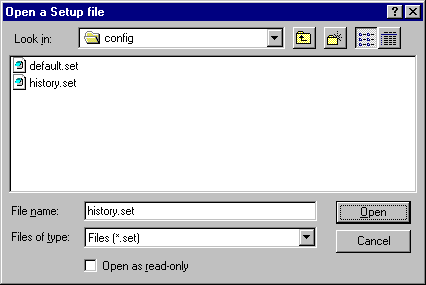 Open setup file
